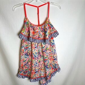 VICTORIA'S SECRET Neon Paisley Multi Print Nightgown Lingerie |‎ Sz L